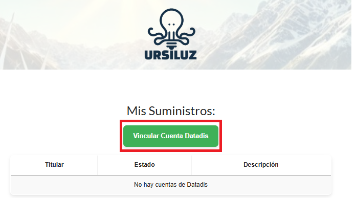 Vincular Cuenta Datadis