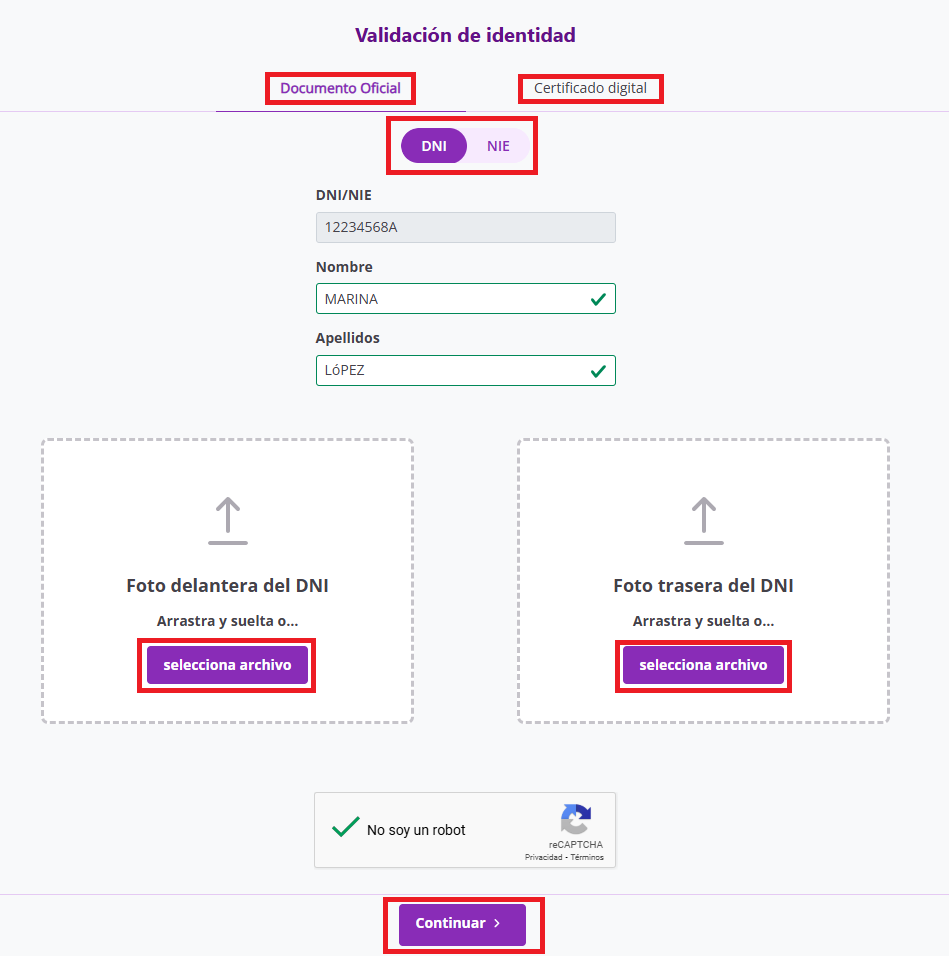 Verificación Datadis
